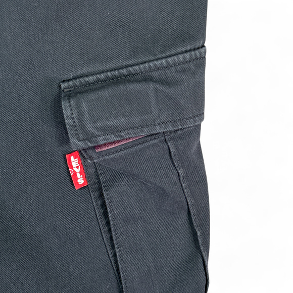 Levis Cargo Pants Mens 34x29 Black Utility Tactical Combat 4 Pocket Heavyweight - Picture 6 of 12